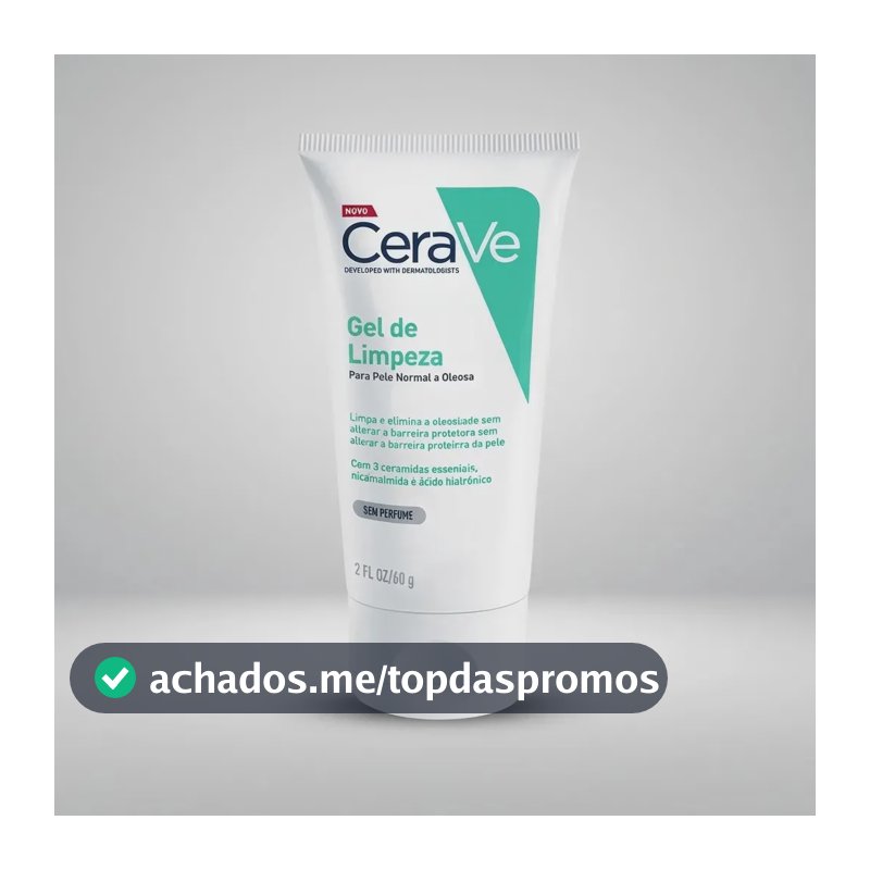 Gel de Limpeza Facial Pele Oleosa 3 Ceramidas e Niacinamida CeraVe 60g