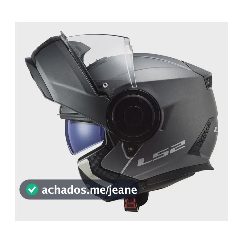 Capacete Articulado Ls2 Scope Ff902 Monocolor Matte Titanium Cor Cinza-escuro Desenho Solid Tamanho do capacete 58