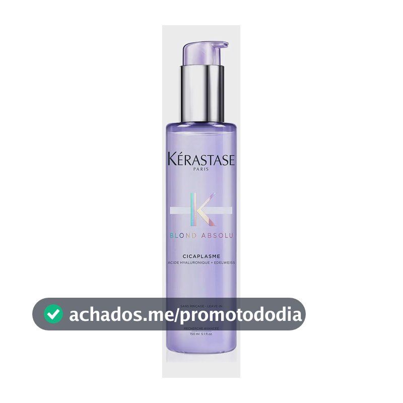 Kérastase Blond Absolu Cicaplasme Sérum Termoprotector para Cabelo Loiro, Tingido ou Descolorido, Sem Enxágue, com Filtro UV, Protege, Nutre e Controla o Frizz, 150 ml