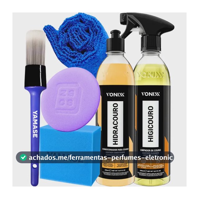 Kit Limpeza Hidratação Couro Vonixx Limpa E Hidrata + Pincel