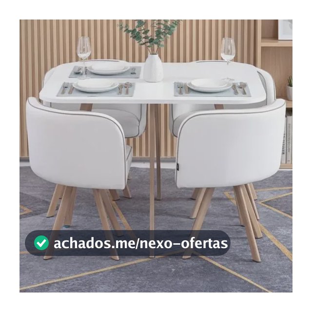 Conjunto De Jantar Pizza Branco Natural Branco