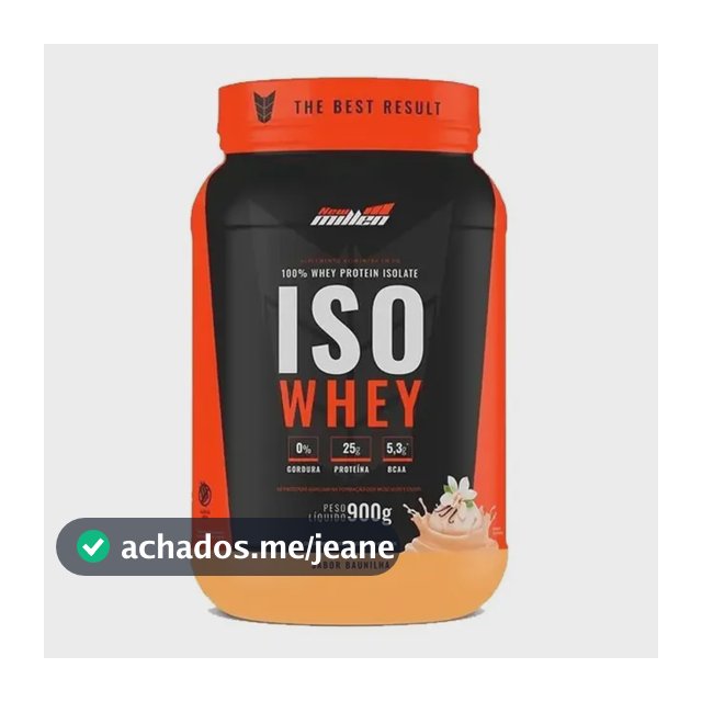 Iso Whey Isolado 900g - New Millen Sabor Baunilha