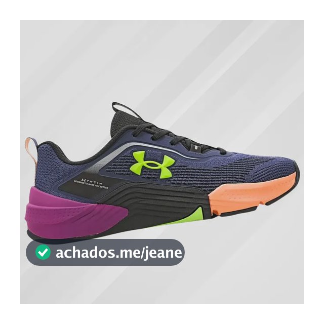 Tênis Under Armour Tribase Reps 2 Feminino Crossfit Treino Preto/marinho/roxo 39 Br