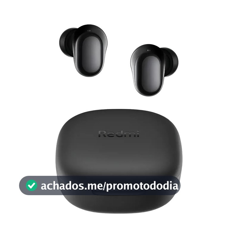 Fone de Ouvido Bluetooth Xiaomi Redmi Buds 6 Play M2420E1 Preto