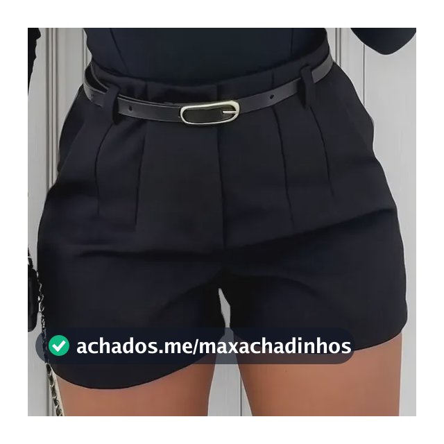 Short Feminino Alfaiataria Moda Verão Blogueira Cinto Chique