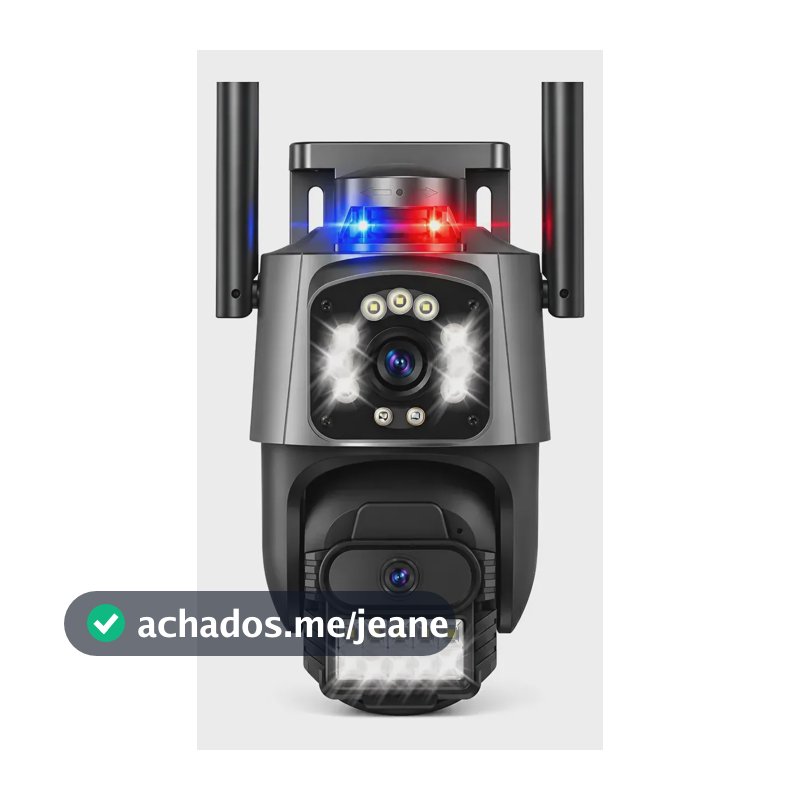 Câmera 6mp Dual Lens Ptz Icsee Wi-fi Alarme Luz Policial Alerta Policial 6mp Ultra Hd Dual Lens Icsee Ptz 355 Zoom 6x Wi-fi Visão Noturna Ip66 Áudio Bidirecional