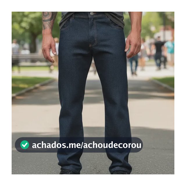 Calça Jeans Masculina Grossa Para Trabalho Boca Larga Balão