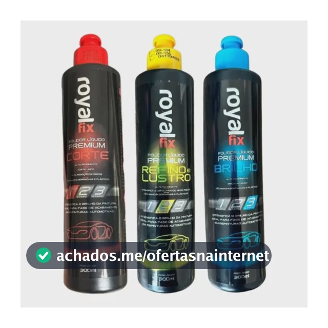 Kit Polimento Automotivo Polidor Corte Refino Lustro Brilho