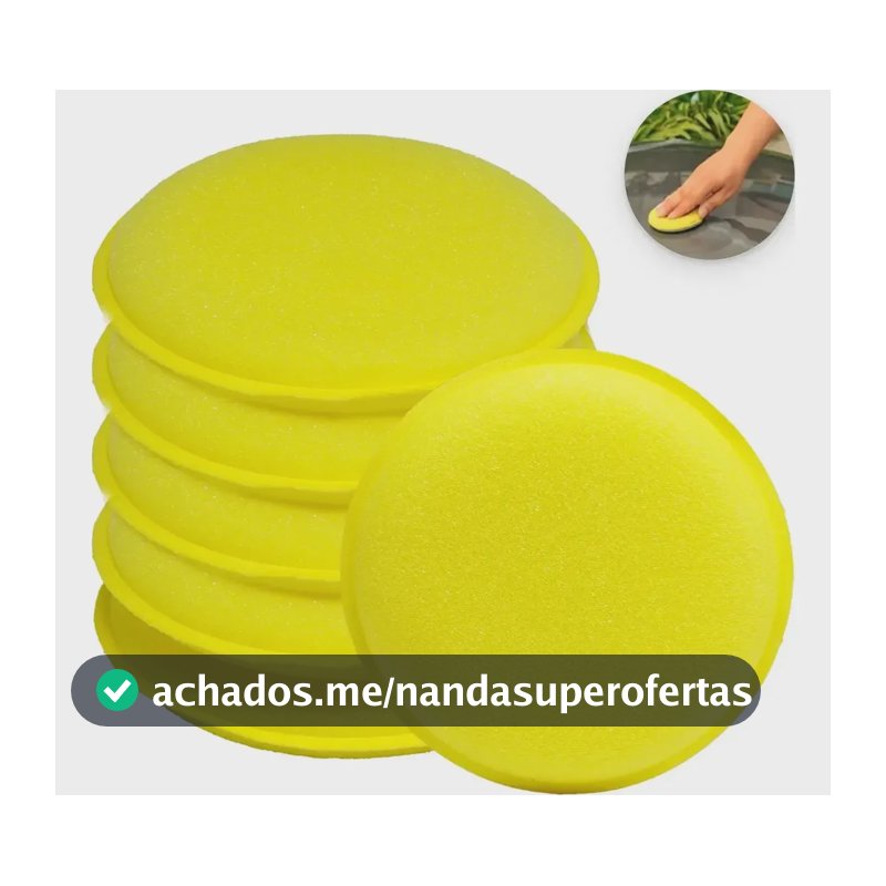 Esponja Espuma Aplicadora De Cera Automotiva C/4 Unidades
