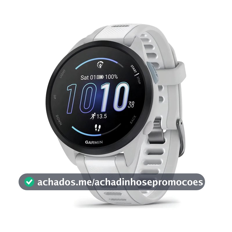 Relógio Garmin Forerunner 165 Amoled preto Desenho Da Pulseira Mesh