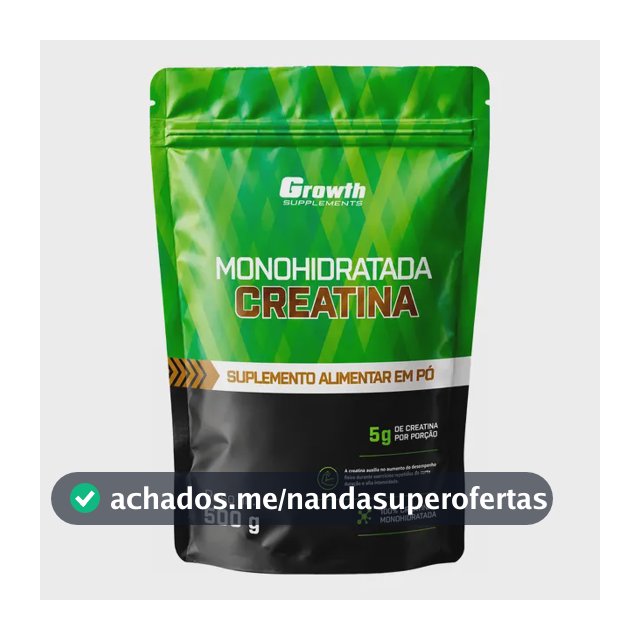 Creatina Monohidratada 500g Pouch - Growth Supplements Sem Sabor