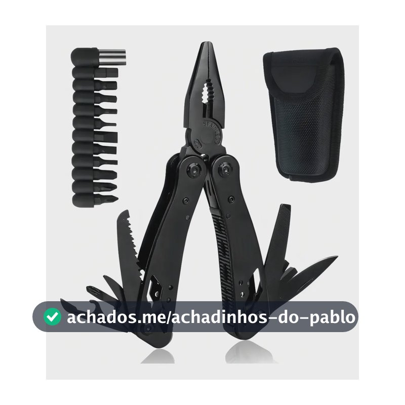 Alicate Universal Multifuncional VAVICHICA Preto Aço Inoxidável