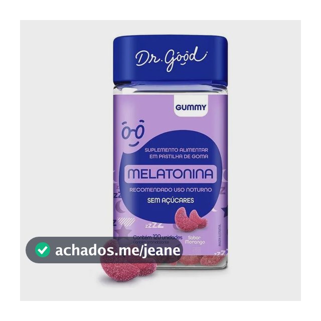 Suplemento de Melatonina Dr Good Fini Morango C/120 Gomas