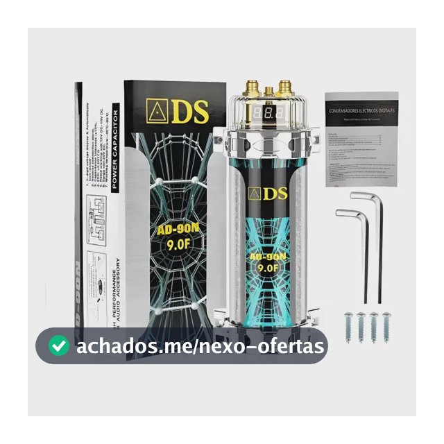 Mega Capacitor 9.0 Farad 12v Display Digital Som Automotivo
