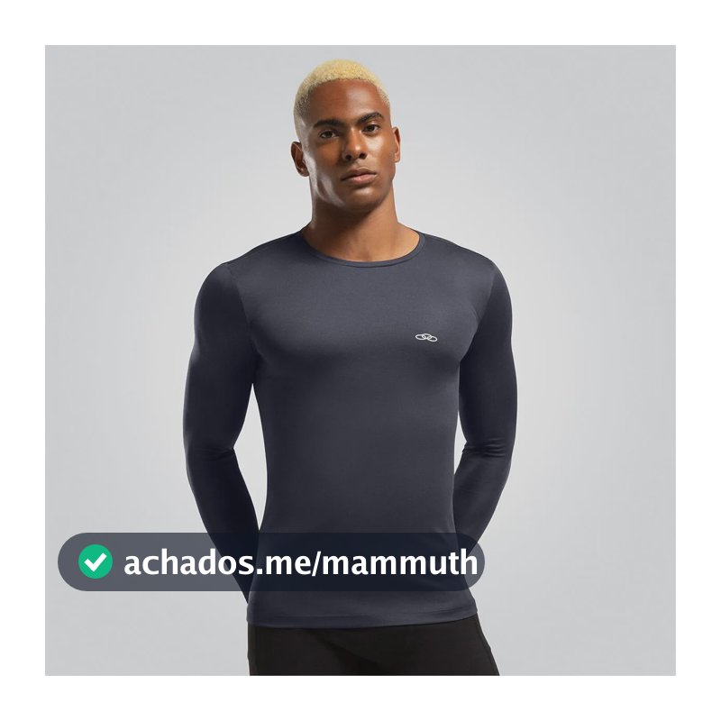 Camiseta Academia Masculina Essential Manga Longa Olympikus Marinho M