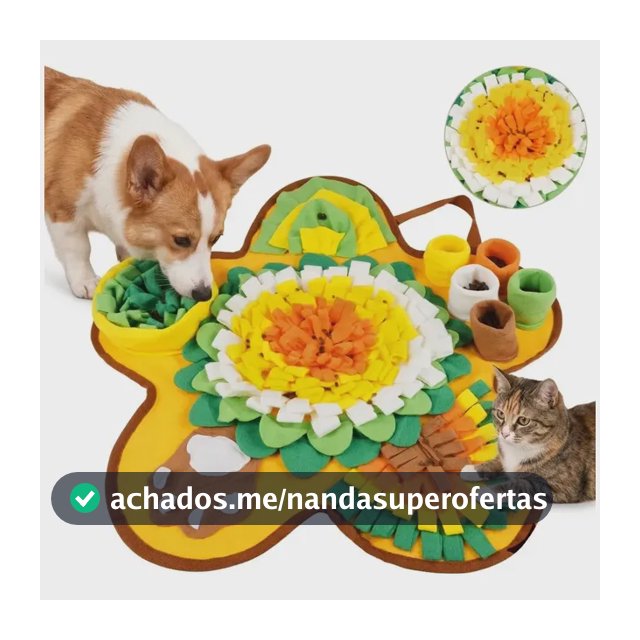 Tapete Interativo Olfativo Anti Stress C Som  Petiscos Pet Verde-limão