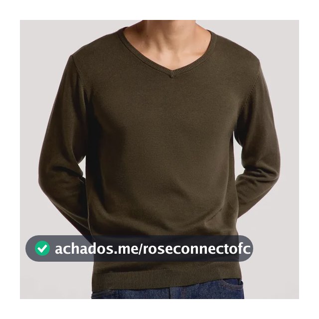Blusão Masculino Básico Em Tricô E Gola V Hering
