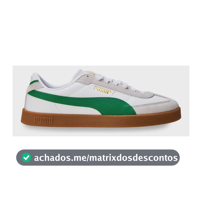 Tênis Masculino Club Ii Era Puma Branco/verde Geométrico 42 Br