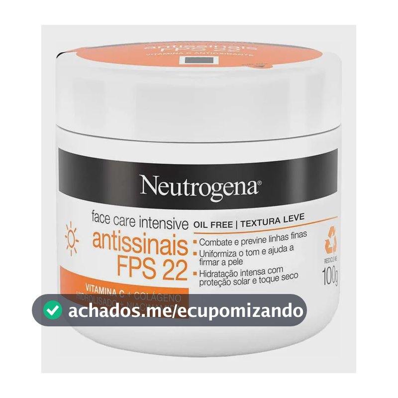 Hidratante Facial Neutrogena Face Care Antissinais Dia Fps 2