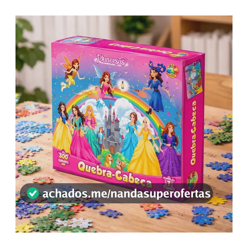 Quebra Cabeça Infantil Princesas Puzzle 300 Peças GGB