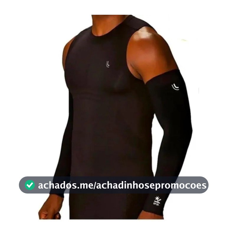 Manguito Lupo Proteção Solar Uv 50+ Vôlei Ciclismo Cor Preto Tamanho P