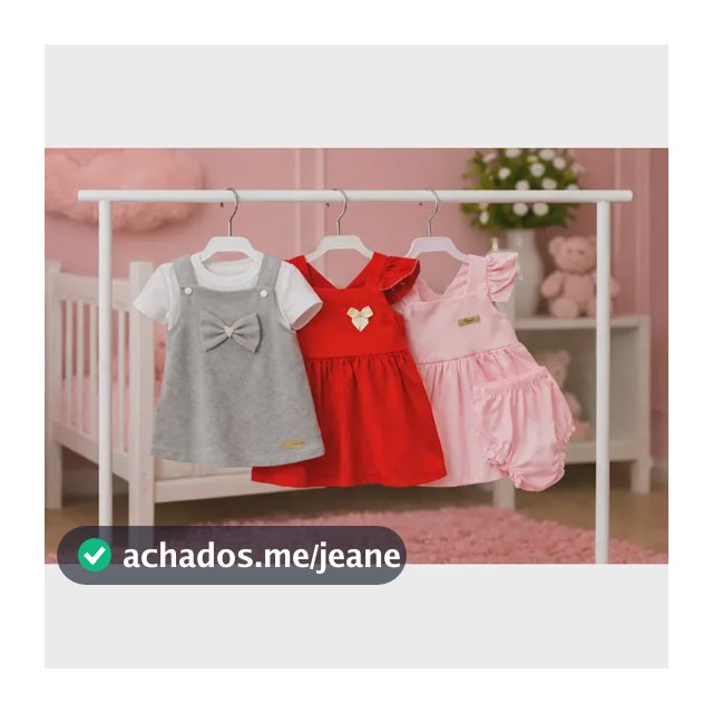 Kit 5 Peças Bebê Menina Vestido+jardineira+bata 3 Á 6 Meses Multicolorido U