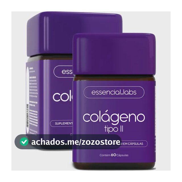 02 POTES do COLÁGENO TIPO 2 45mg - Fórmula com Máxima Concentração e Biodisponibilidade - 60 doses