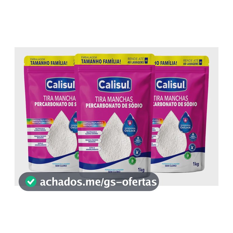 Percarbonato De Sódio Limpador Clareador Tira Manchas - 3kg