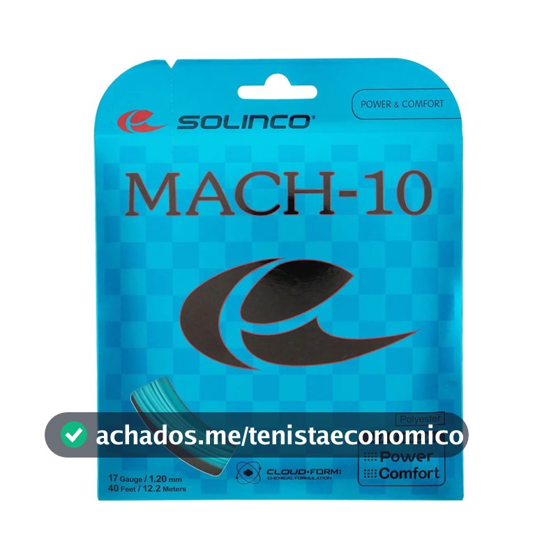 Corda Solinco Mach-10 17 1.20mm Set 12 Metros Cor Azul-celeste Espessura 1.2 Mm
