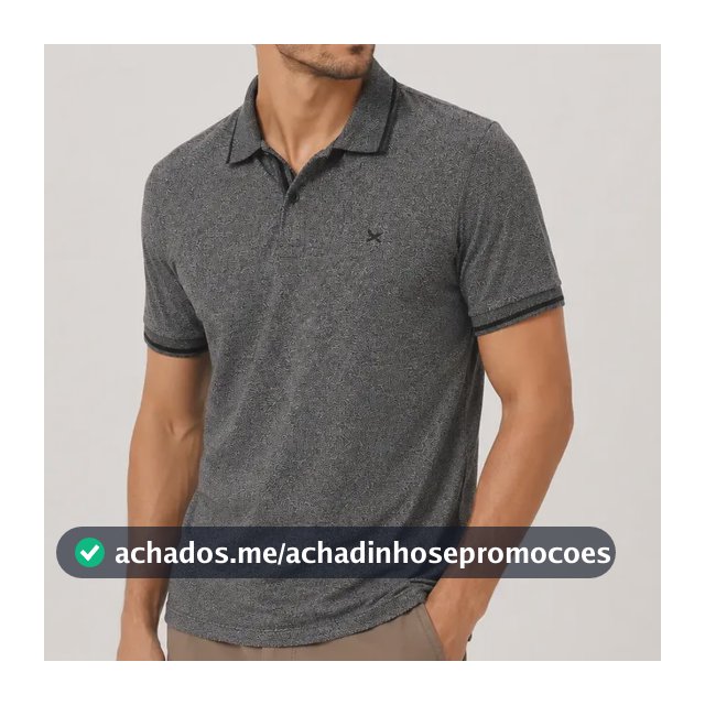 Camiseta Camisa Gola Polo Masculina Hering Malha Texturizada