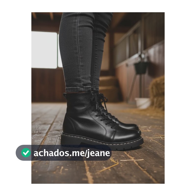 Bota Coturno Couro Salto Bloco Tratorado Cadarço Ap03001001 001-preto Granatto 38 Br