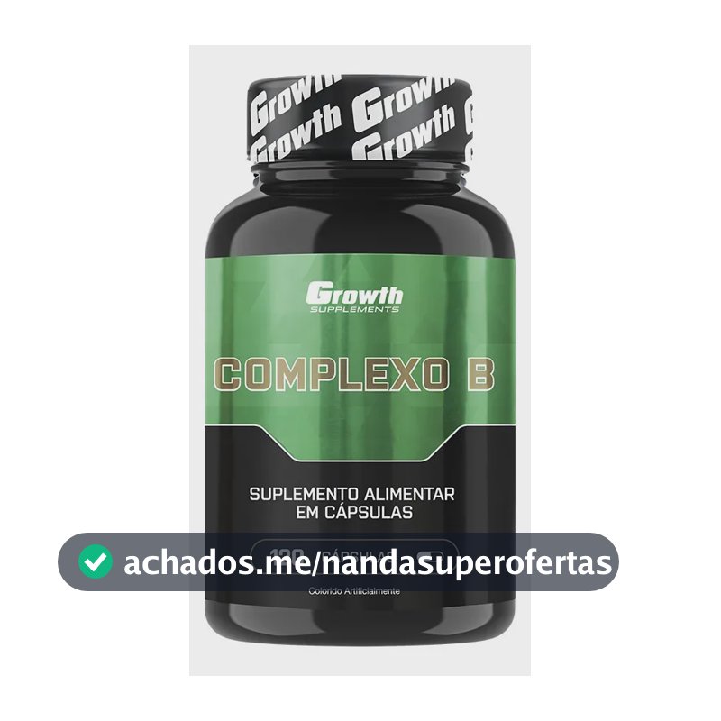 Vitamina Complexo B 120 Cápsulas Growth Supplements