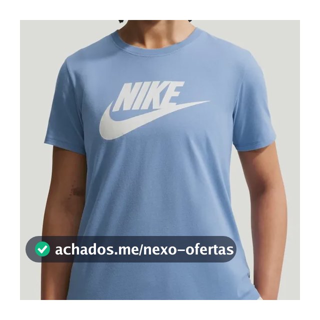 Camiseta Nike Sportswear Essentials Feminina Azul Claro/branco M