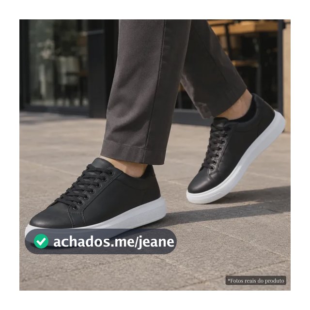 Tênis Casual Masculino Sneaker Solado Branco Liso Leve Macio