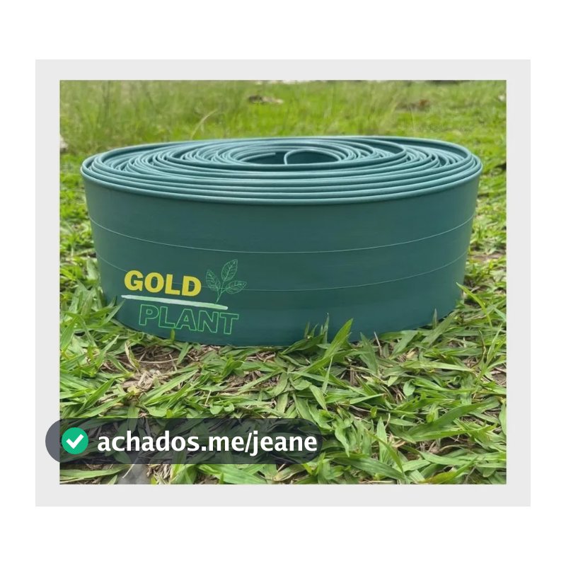 Limitador Separador Divisor De Grama 11cm x 50 metros Com Borda Gold Plant cor Verde Gold Plant
