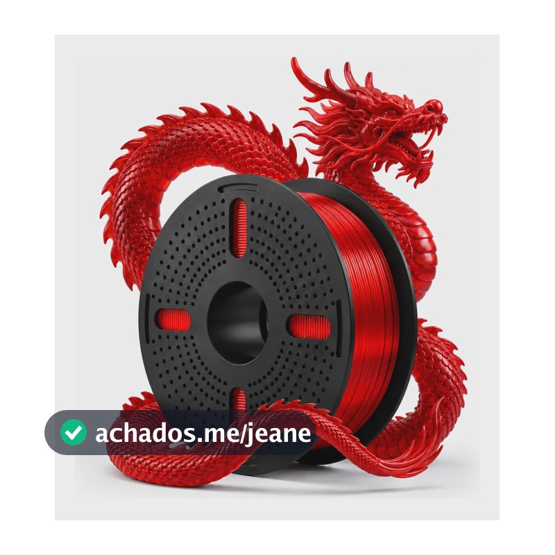 Filamentos Impressora 3d Print Pulse 1 Kg Pet G 1.75mm Cores Vermelho Translúcido
