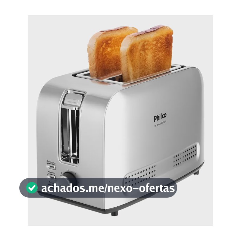 Torradeira Philco Inox Ptr03a 2 Fatias 7 Níveis Tostagem Inox 220v