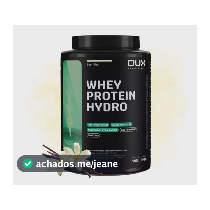 Whey Protein Hydro - Pote 900g Sabor Baunilha Baunilha