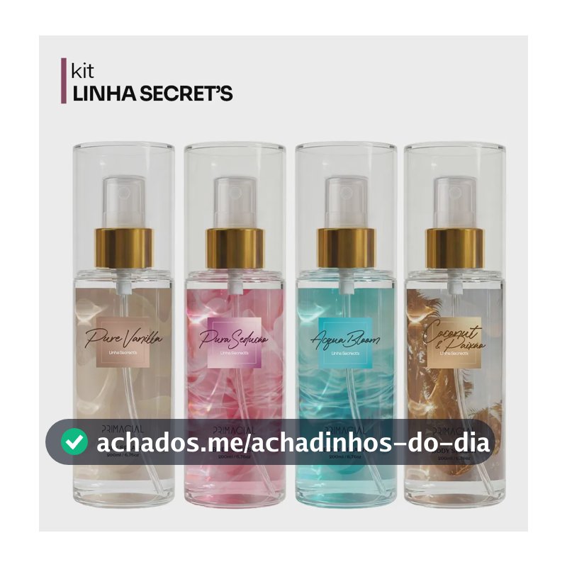 Body Splash Feminino Linha Secrets By Primacial