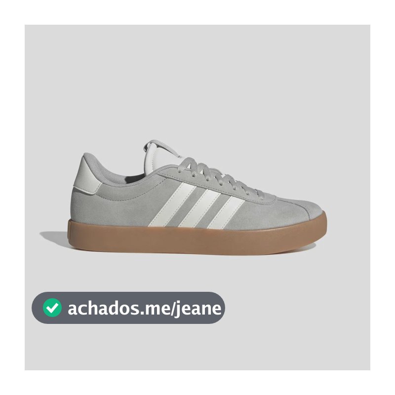 Tênis Masculino Vl Court 3.0 adidas Cinza Liso 38 Br