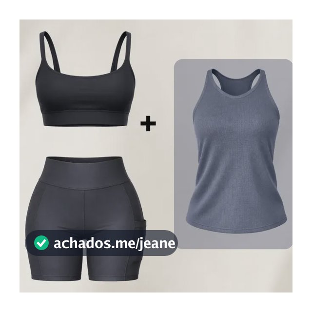 Conjunto Fitness Feminino Treino Academia Conjunto E Regata