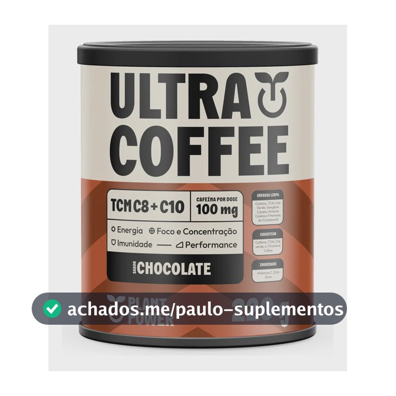 Suplemento Ultracoffee Chocolate Plant Power 220g