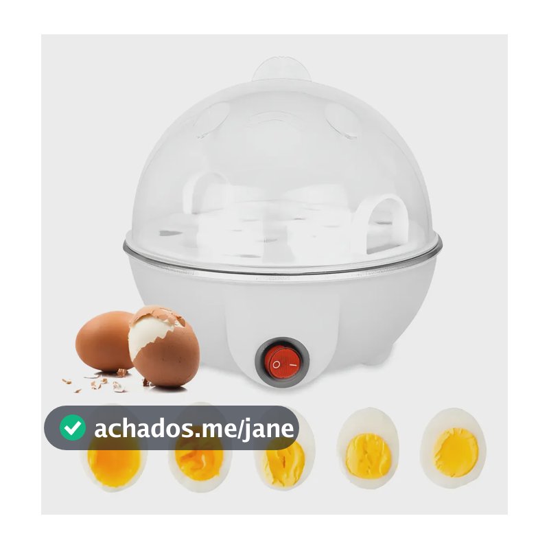 Cozedor Elétrico De Ovos A Vapor Portátil 110v Tem Tudo Branco 50hz/60hz