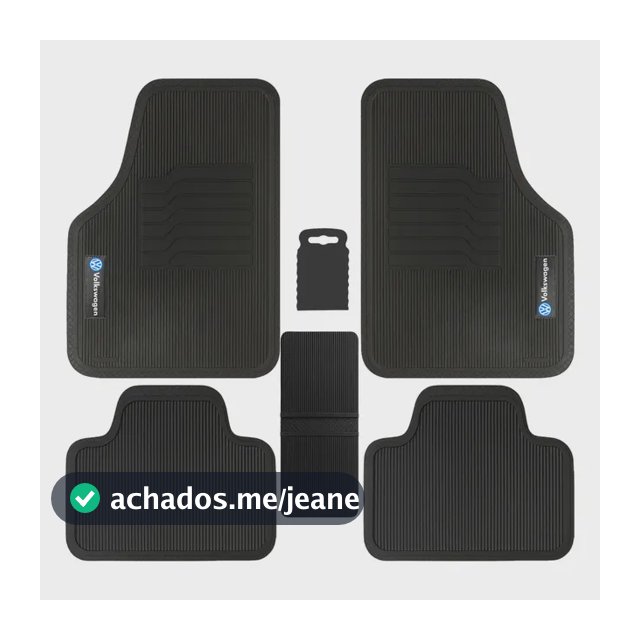 Jogo Tapete Personalizado Carro Borracha Volkswagen Bordado 5 Peças Gol G4 2006 A 2013