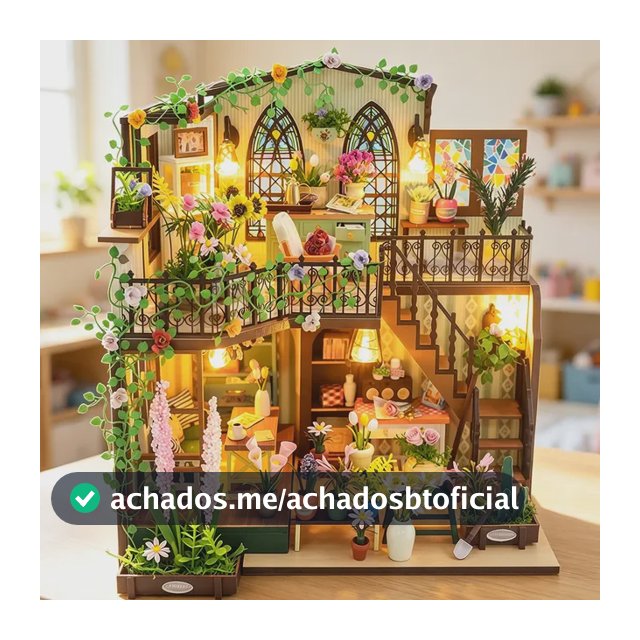 Camewin Blocos De Construção Brinquedo Montar Casa De Flores 1 Quebra Cabeça 3d