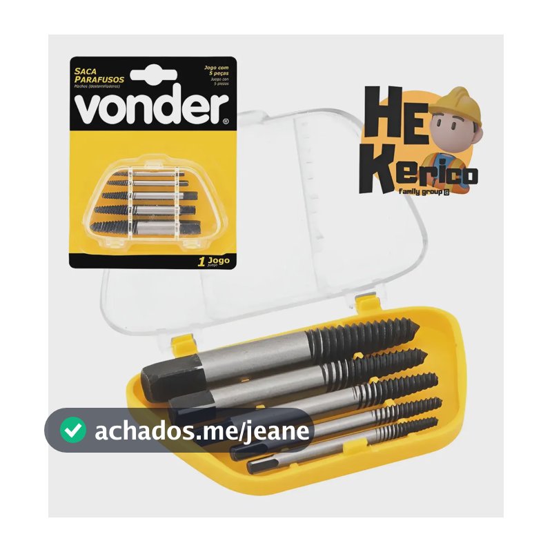 Kit Chave Extrator Saca Parafuso Espanado Quebrado Ferrament