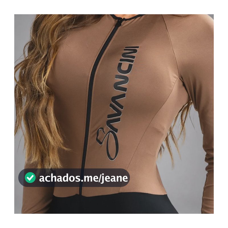 Roupa Ciclista Feminina Macaquinho Mtb Proteção Uv Go! Marrom M