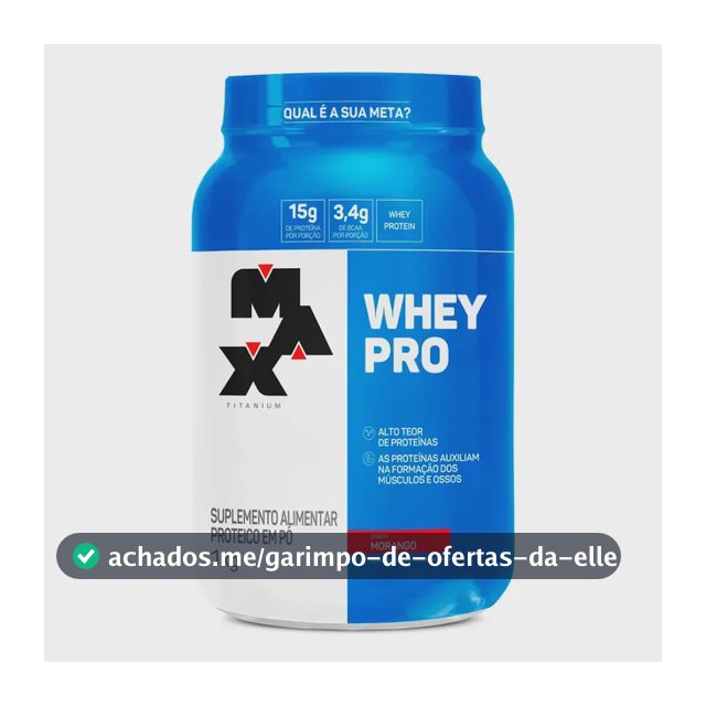 Proteína Max Titanium Whey Pro Concetrado em pó sabor Morango x 1kg