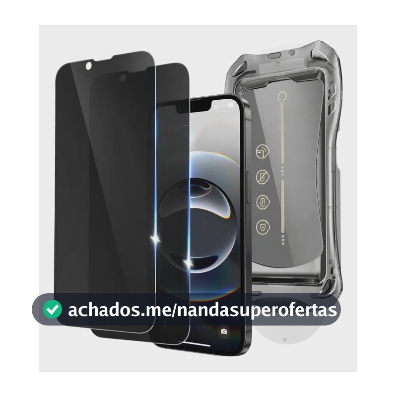 Kit 2 Pelicula Aplicador Privacidade 3d Premium Para iPhone iPhone 17 Pro Max