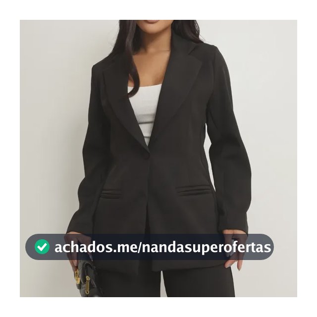 Blazer Alfaiataria Feminino Alongado Social Terninho C/botão